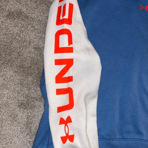 Under Armour Blue and White Hoodie - Picture 2 of 5